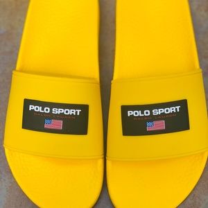 Polo Sport Yellow Slides/Sandals by Polo Ralph Lauren - Men’s Size 10- NWOT